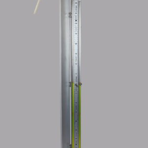 Manômetro de coluna líquida em U, Alumínio, escala de 800 mm, válvulas de latão.