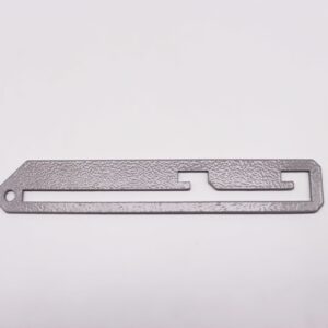 Suporte tipo barra com recorte para separador inercial inercial de partículas, em alumínio.