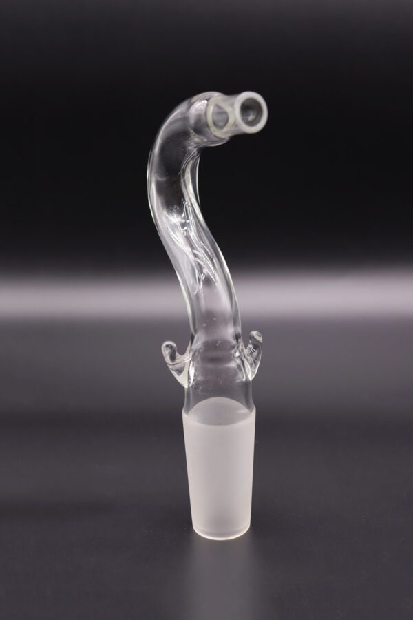 Boquilha de vidro em curva com junta esmerilhada, 8 mm
