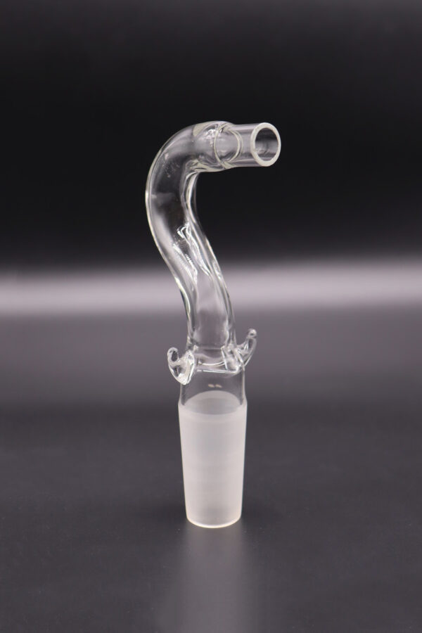 Boquilha de vidro em curva com junta esmerilhada, 10 mm