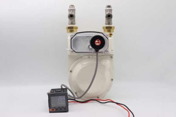 Gasômetro seco, G1,6, 0,016 m3/h a 2,5 m3/h, acoplado a gerador e interpretador de sinal elétrico, display digital.
