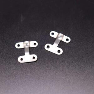 Par de presilhas para conector de termopar, aço inox; para conector grande